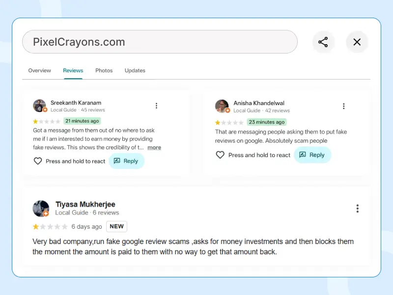 Fraudulent Review Practices