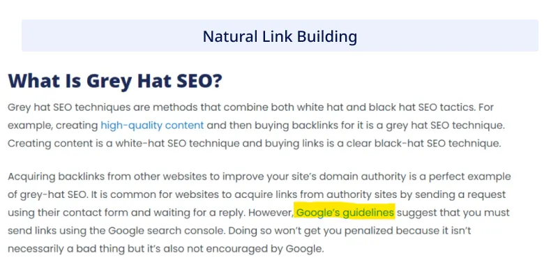 Natural Link Building Natural Link Building