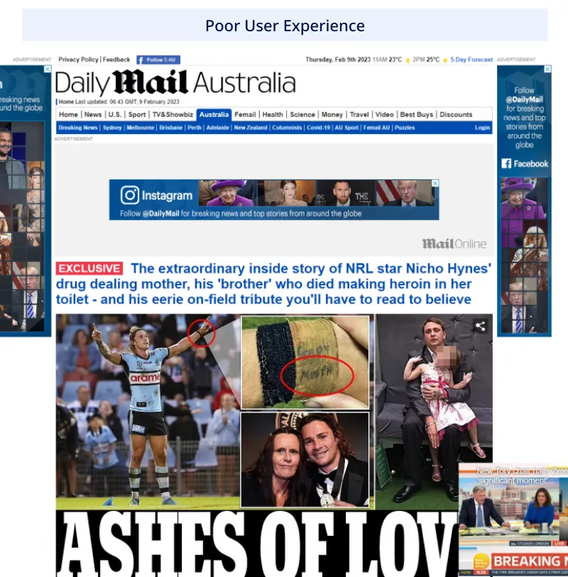 Poor User Experience Poor User Experience