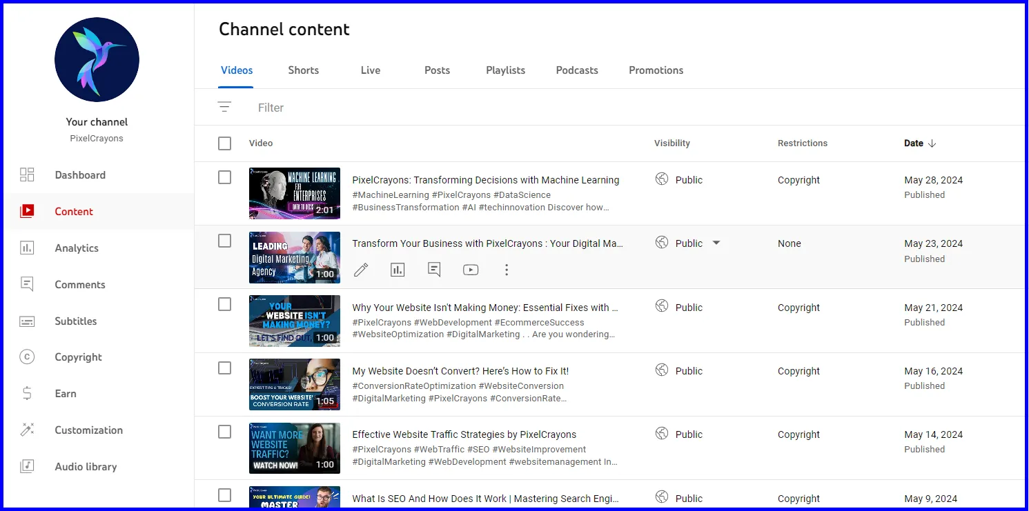 Channel Content Channel Content